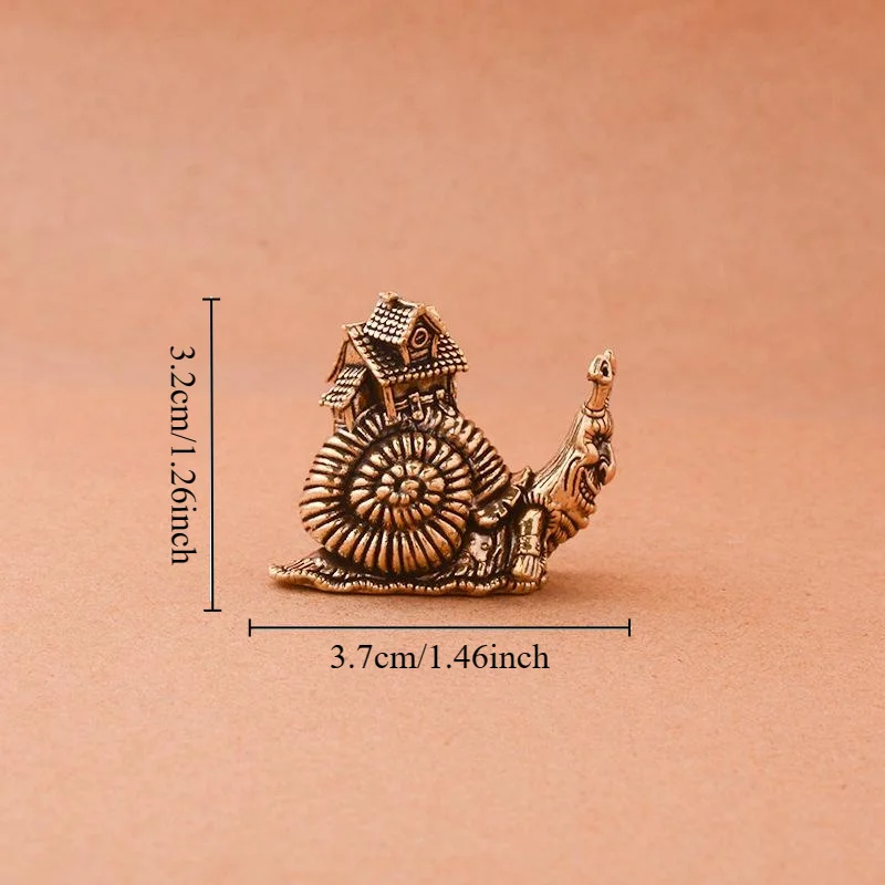 Adornos caracol de latón sólido estilo hip hop exagerado mini figuras - imagen 3