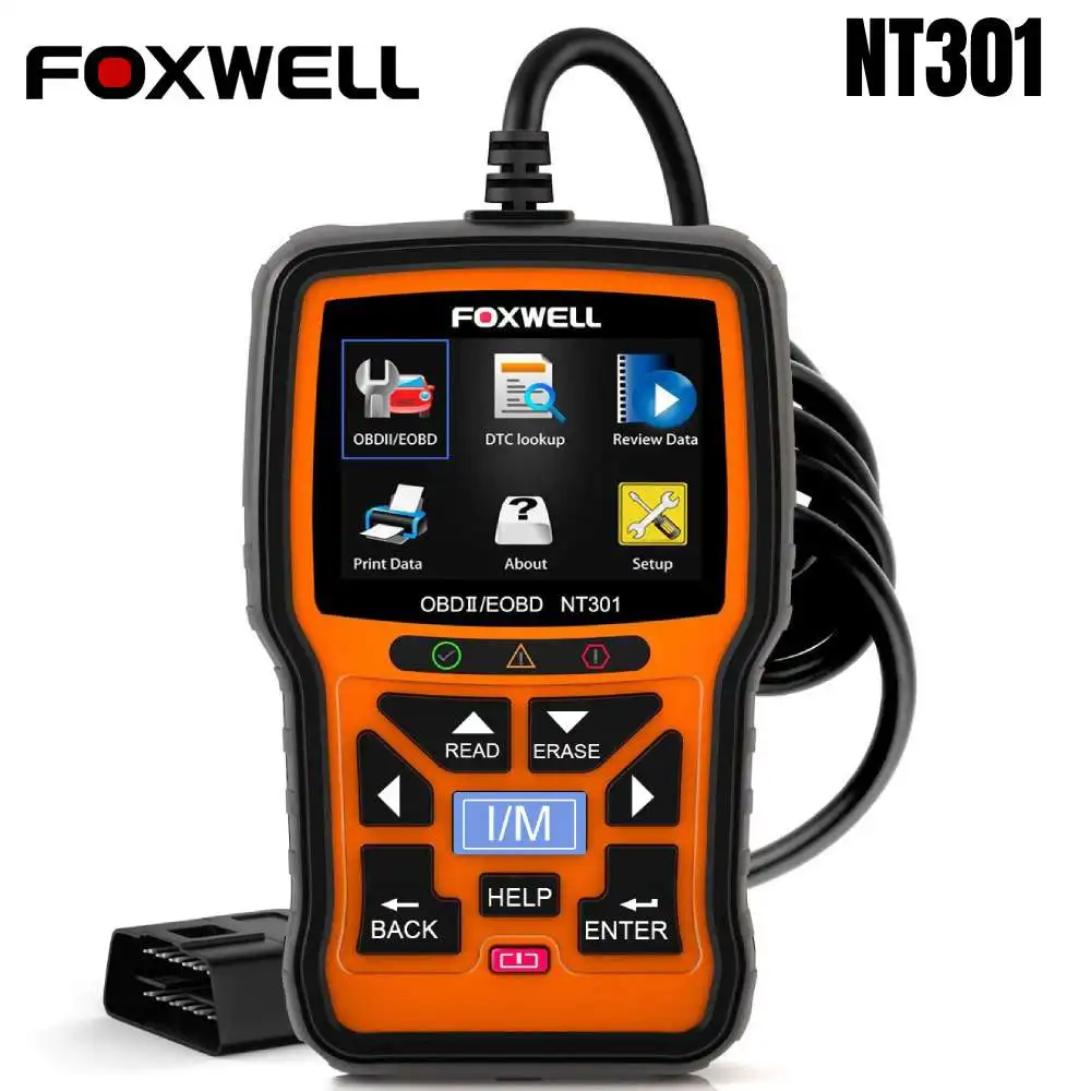 FOXWELL NT301 Car OBD2 Automotive Scanner Live Data Check Engine Light Professional Mechanic OBDII Diagnostic Tool Code Reader