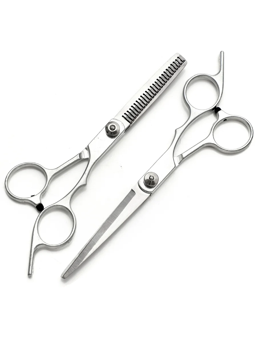 Tesoura de barbeiro profissional, acessórios para loja de 6 espaços, cabeleireiro, corte de cabelo,