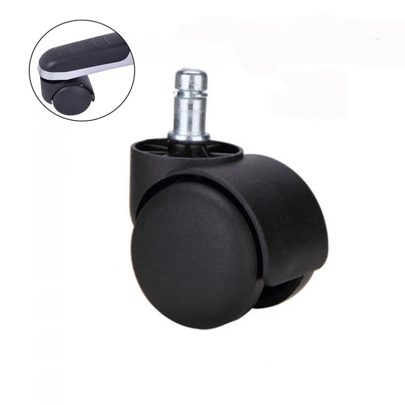 1/2Pcs Chair Wheel Furniture Caster 11mm Screw Swivel Castor Wheels Replace Hardware Trolley Tool for Office / Computer Chairs