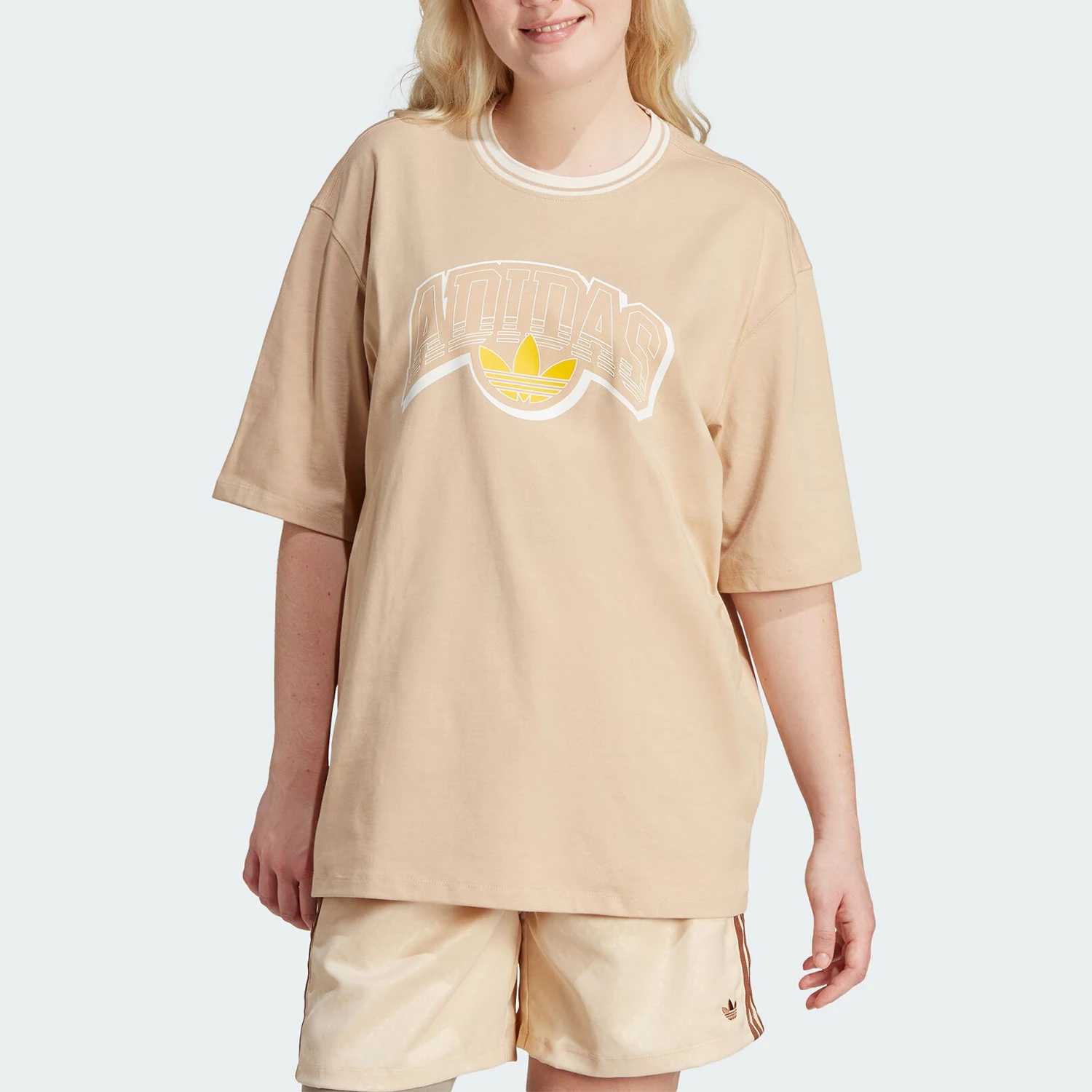 

Adidas Official Genuine Three Stripes Women's Loose Casual Sport T-Shirt IU2492