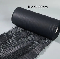 30m Black Honeycomb Paper Roll Natural Kraft Paper Wrapping Paper for Art Crafts Gift Packaging Etc
