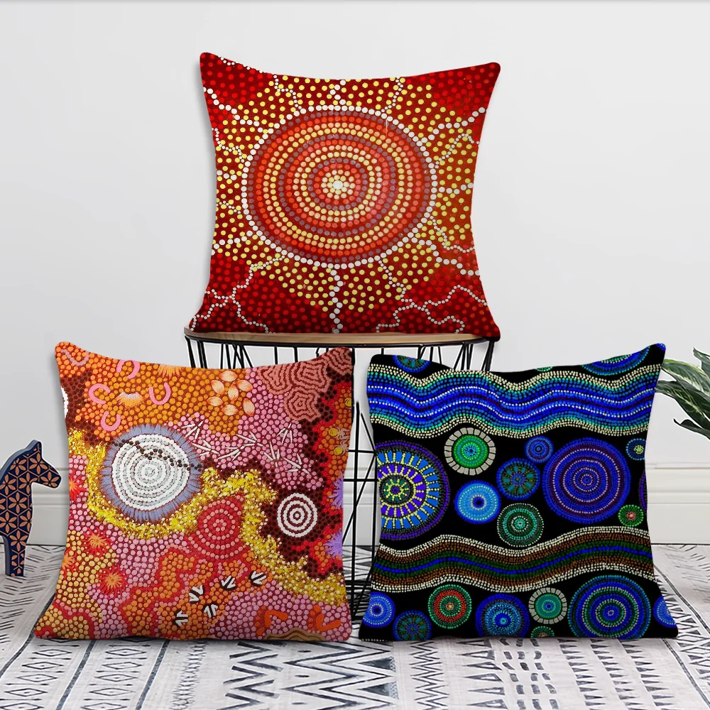 Australian Aboriginal Creative Cushion Cover Pillow Cover Decoration Room Home Sofa Living Office Car Nordic Simplicity