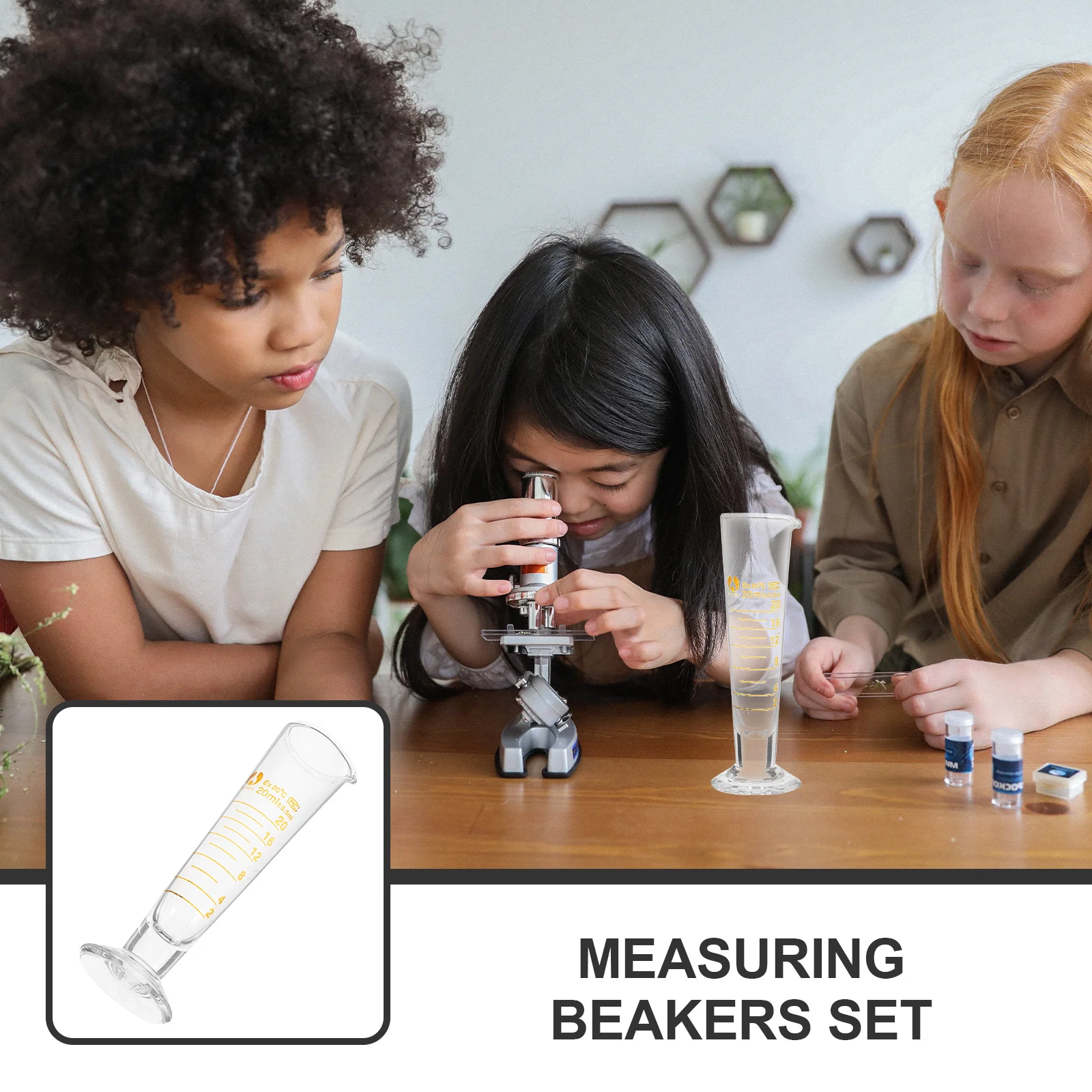 

Laboratory Glass Beakers Set Graduated Measuring Cups Chemistry Glassware High Precision Easy Pouring Cleaning