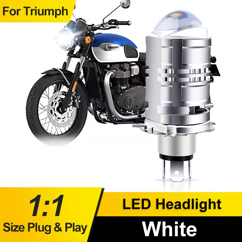 1/2PCS H4 For Triumph Bonneville 01-15 Tiger 800 11-14 1050 07-12 Led High Power 9003 For Motorcycle High Low Beam Diode Lamp