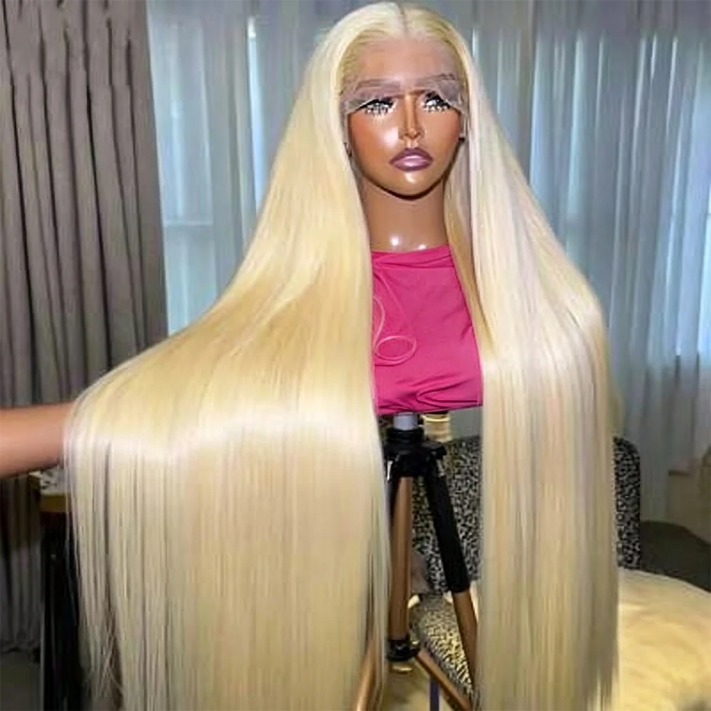 613 Colored Bone Straight Human Hair Wigs 13x6 HD Transparent Lace Frontal Wigs Brazilian Remy 30 32 34 36 38 40 Inch 360 Full Lace Wig 180% 210% 250% Density Pre Plucked With Baby Hair Honey Blonde 13x4 Lace Front Wigs For Women