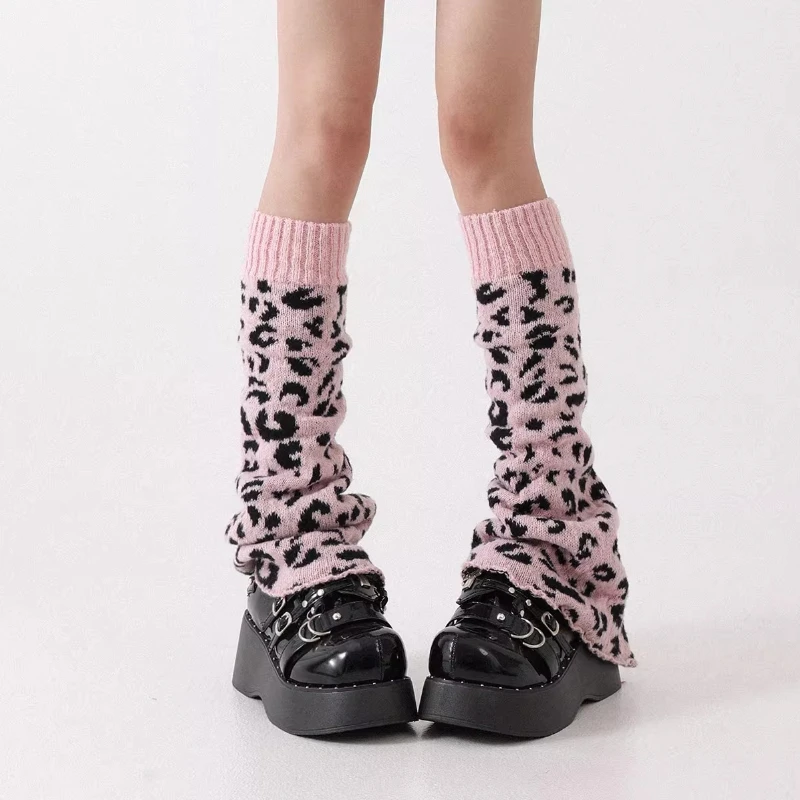 

Новые готические винтажные гетры Y2K с кружевом и леопардовым принтом, утягивающие, шикарные, в стиле Харадзюку, кавайные, с рюшами, высокие до колена, расклешенные, для девушек