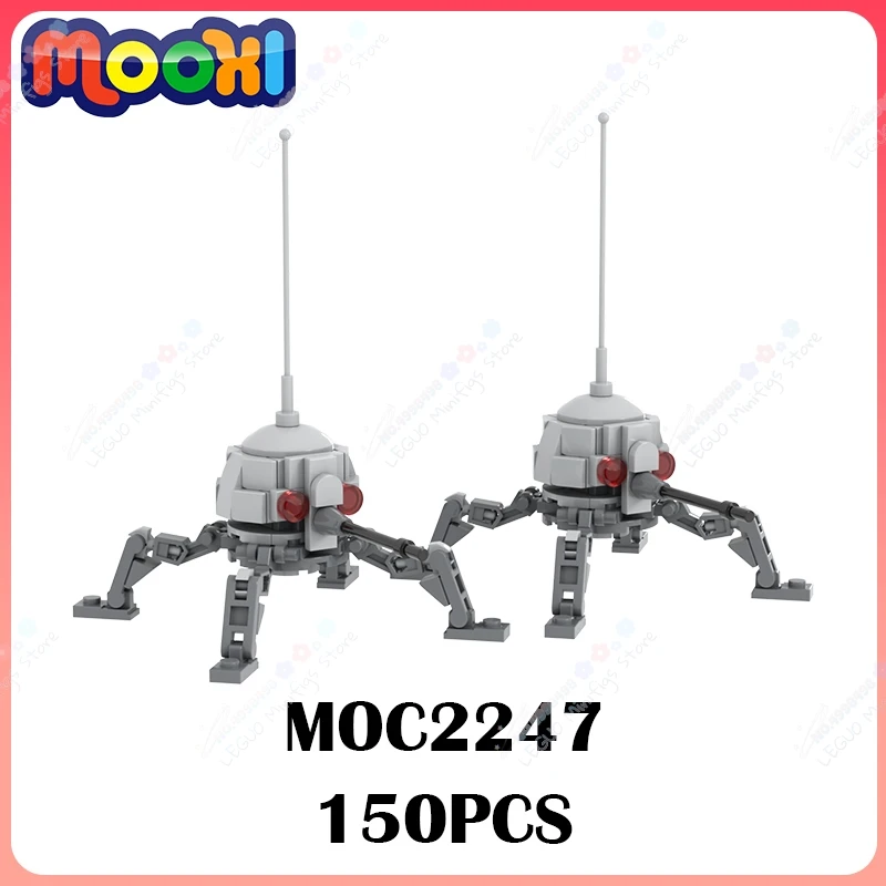 MOC2247 Creative Movie Interstellar MOC Spider Droid Building Blocks DIY Sci-Fi Animal Robot Model Bricks Assembly Toys For Kids