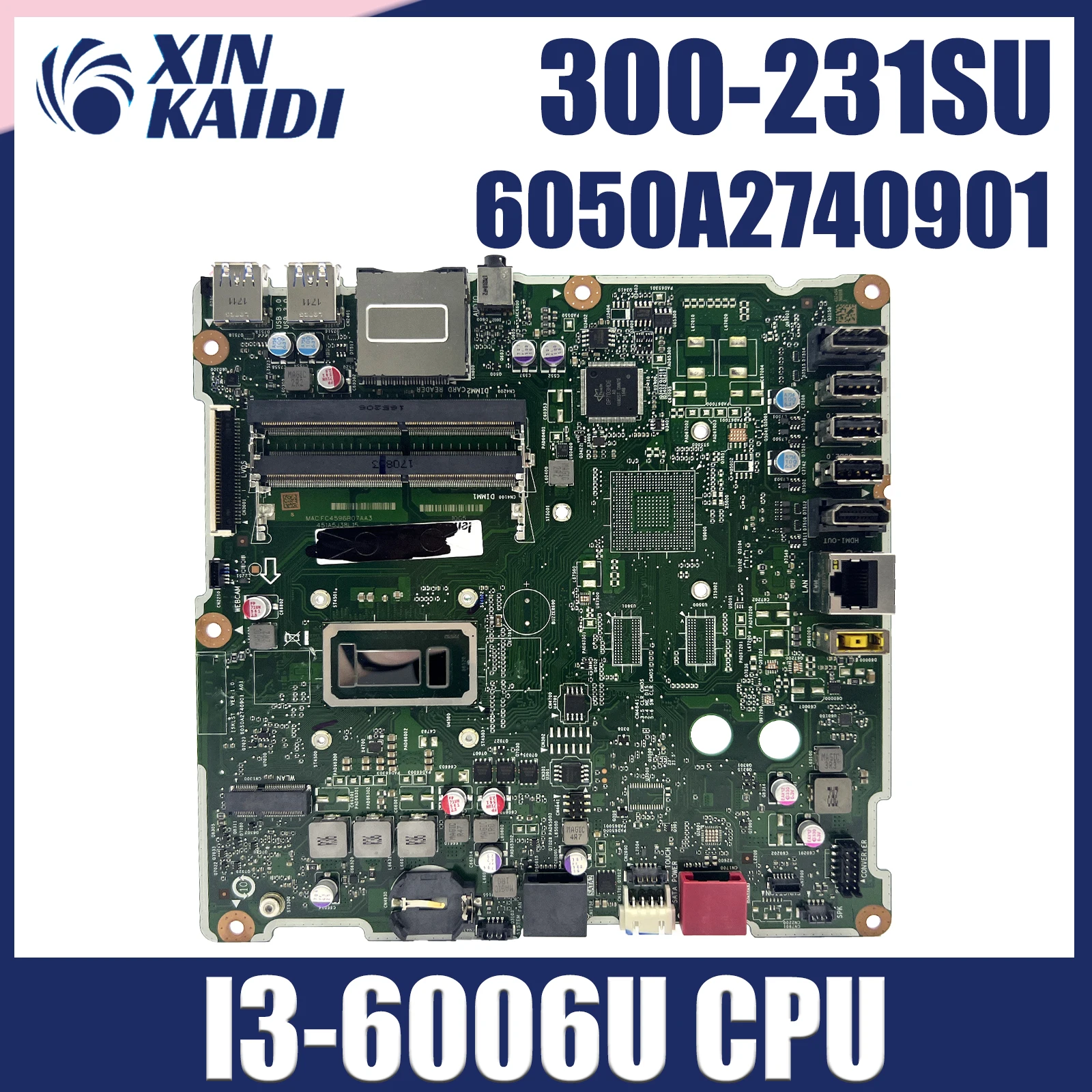 

Mainboard For LENOVO AIO 300-231SU Motherboard 00XG029 6050A2740901 With i3-6006U CPU Tested OK