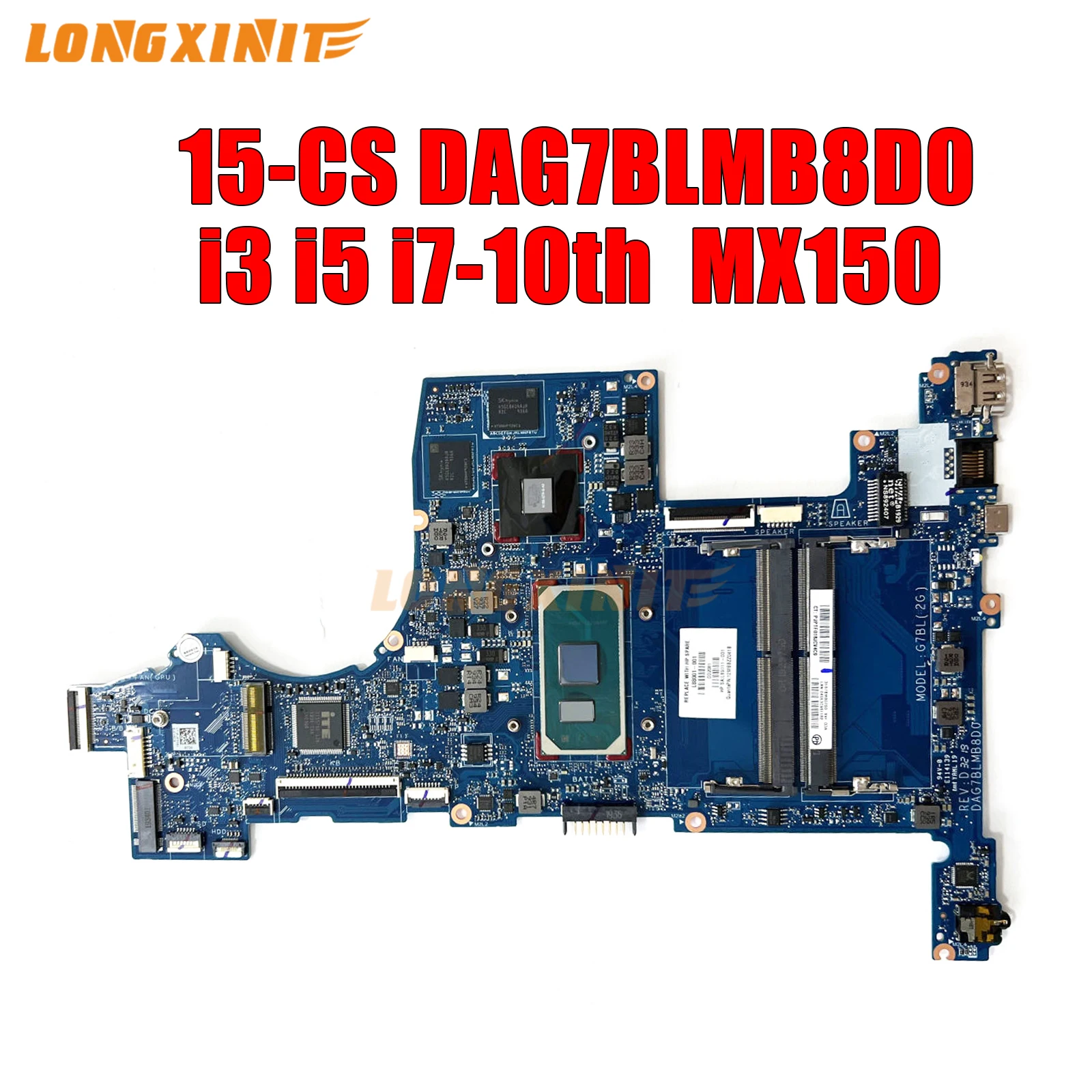 

L67286-601 L67286-001 для HP Pavilion 15-CS, материнская плата для ноутбука DAG7BLMB8D0 с процессором I3 I5 I7, 100% рабочий