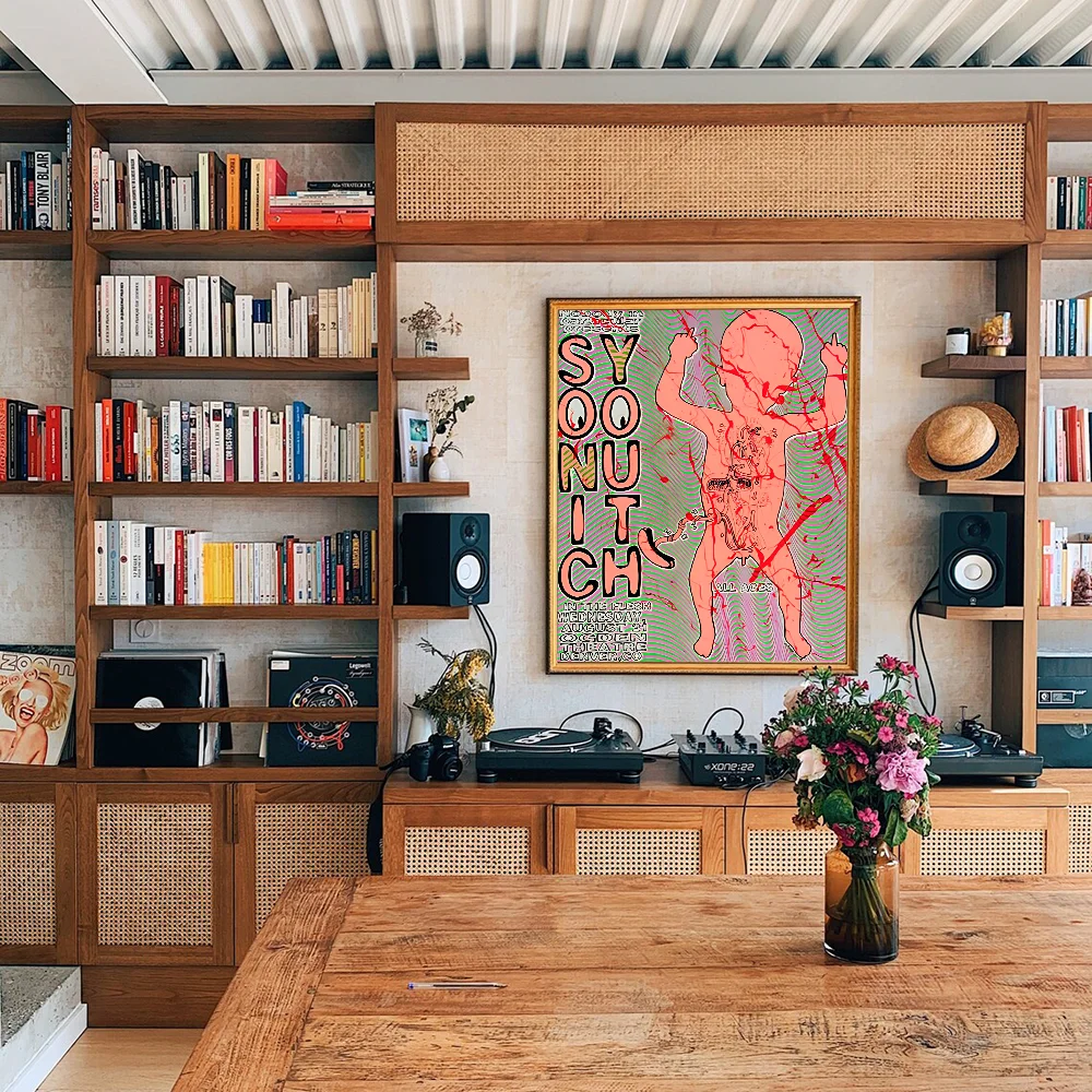 سونيك الشباب المغني ذاتية اللصق ملصق فني مقاوم للماء ورقة ملصق مقهى بار الملصقات ملصقات الحائط #3