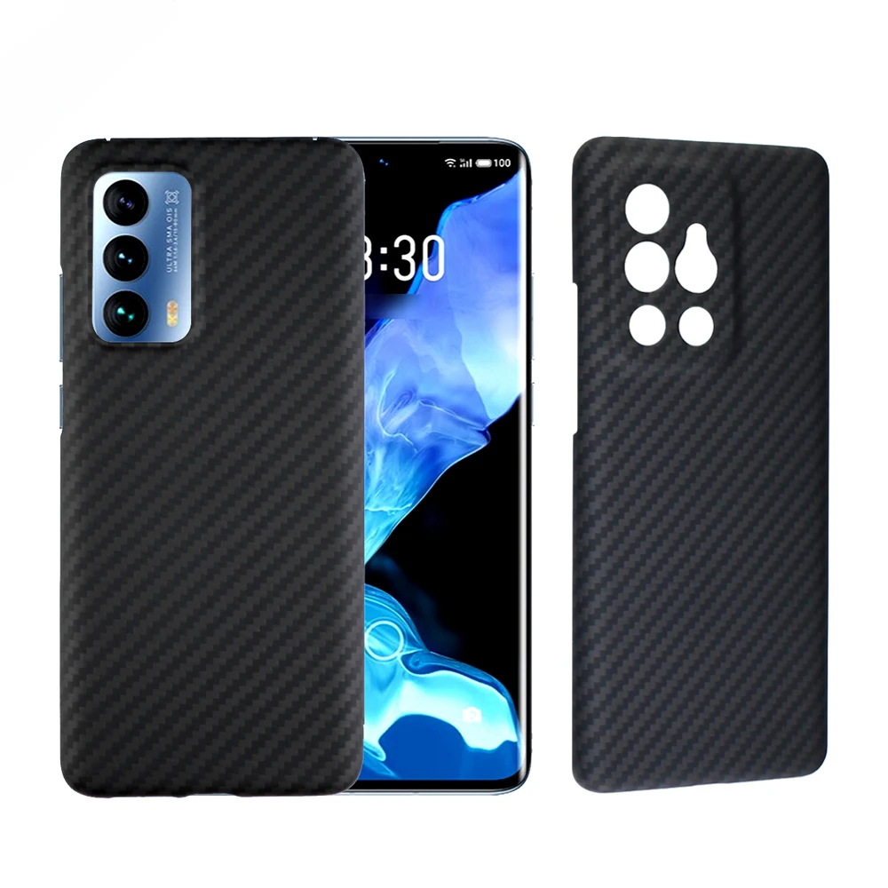 

New Genuine Aramid Fiber For Meizu 18 Pro Carbon Fiber Meizu 18 Phone Ultra-thin Anti-fall Business Shell CASE Cover