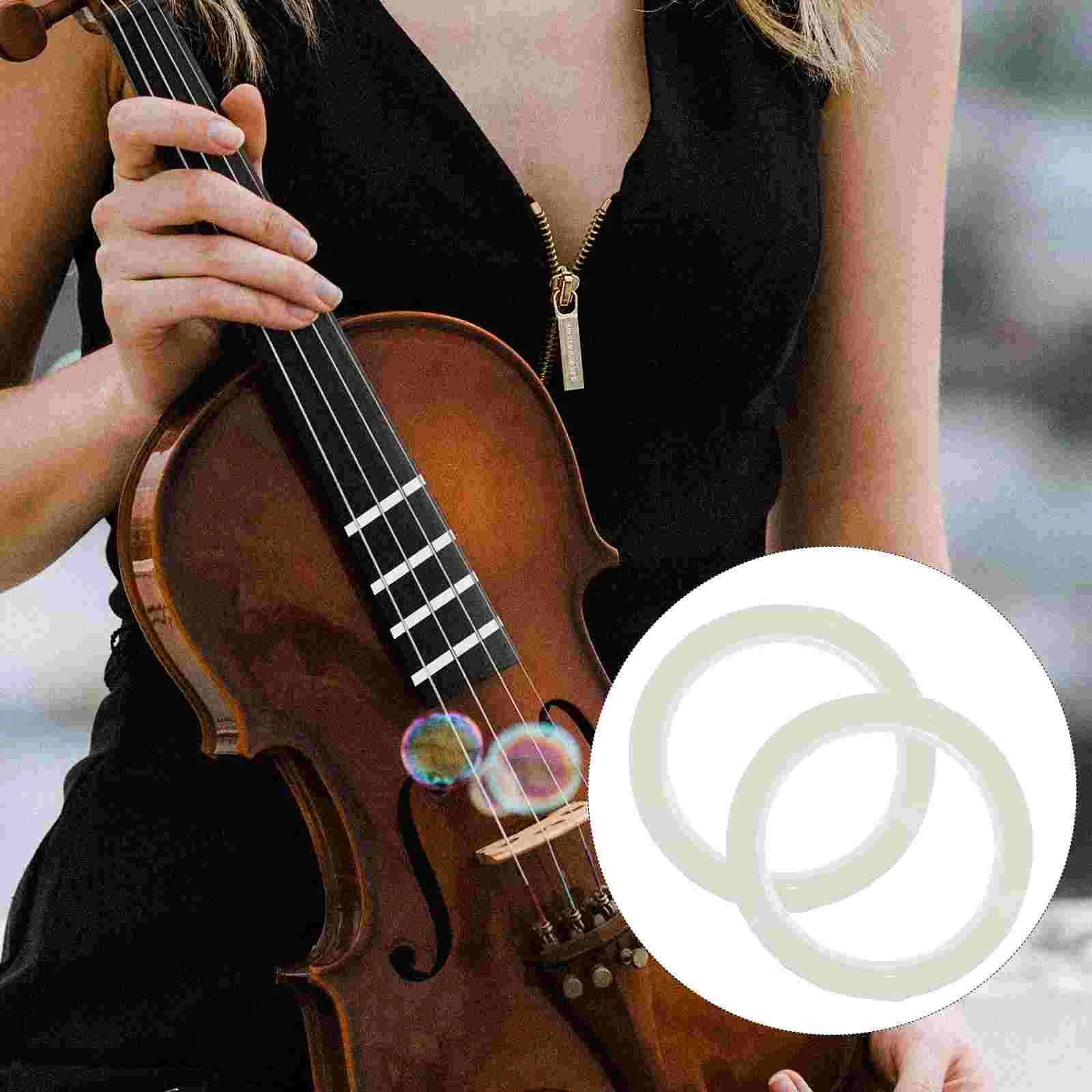 

2 Rolls Instrument Tape Beginner Violin Phoneme Stickers Labels Pipeline Fretboard Fingerboard Guide Decal Magnetic