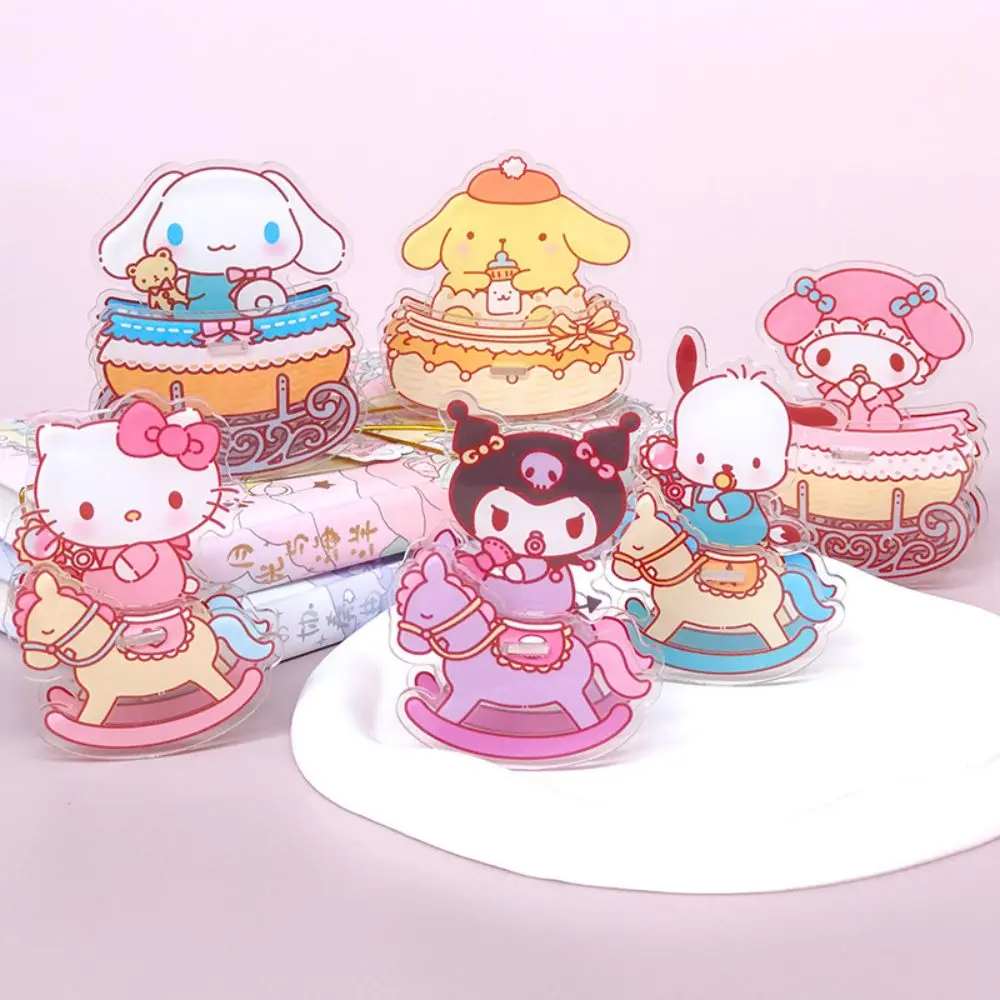 Sanrio Kuromi Mymelody аниме фигурка Cinnamoroll настольный аксессуар вдохновляющий держатель для карт акриловый зажим для за...