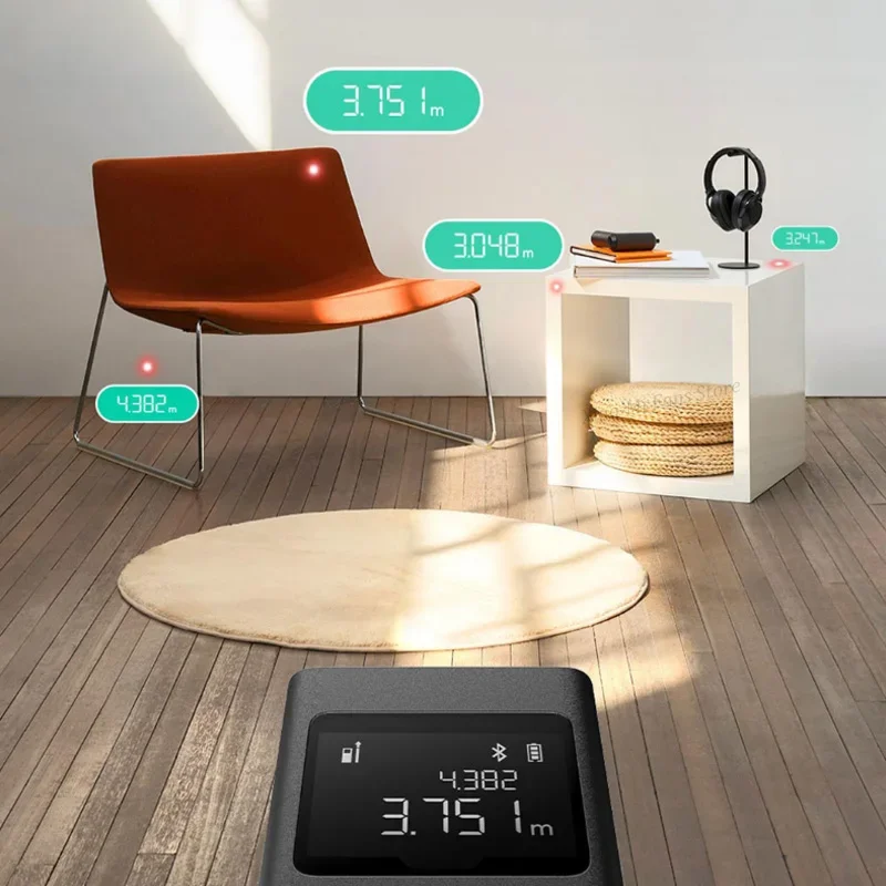 Xiaomi Mijia شريط قياس ليزر ذكي Rangefinder ذكي 40 متر شاشة LCD مسافة الليزر العمل مع تطبيق MiHome الصين البر الرئيسى