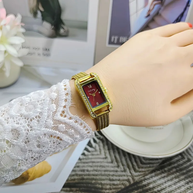 Fashion New Years Gifts  Casual Women Watch Square Simple Vintage MIDI Minimalist Luxury Wristwatch Ladies Reloj Dropshipping