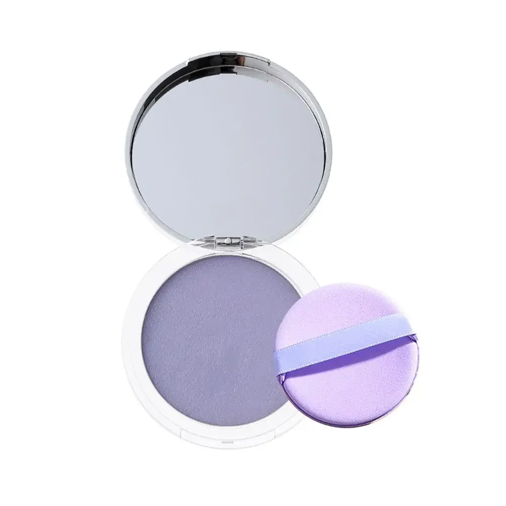 Lavendel gepresstes Pulver mattes Pulver dauerhafte Öl kontrolle volle Abdeckung Gesicht kompakte Einstellung Puder Make-up Foundation Kosmetik