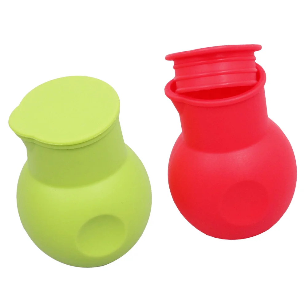 2 pz Silicone Cioccolato Melting Pot Rosso Verde Flessibile Strumento di Cottura Melt Burro Calore Salsa Al Latte Microonde Sicuro Per Pancake Fai Da Te