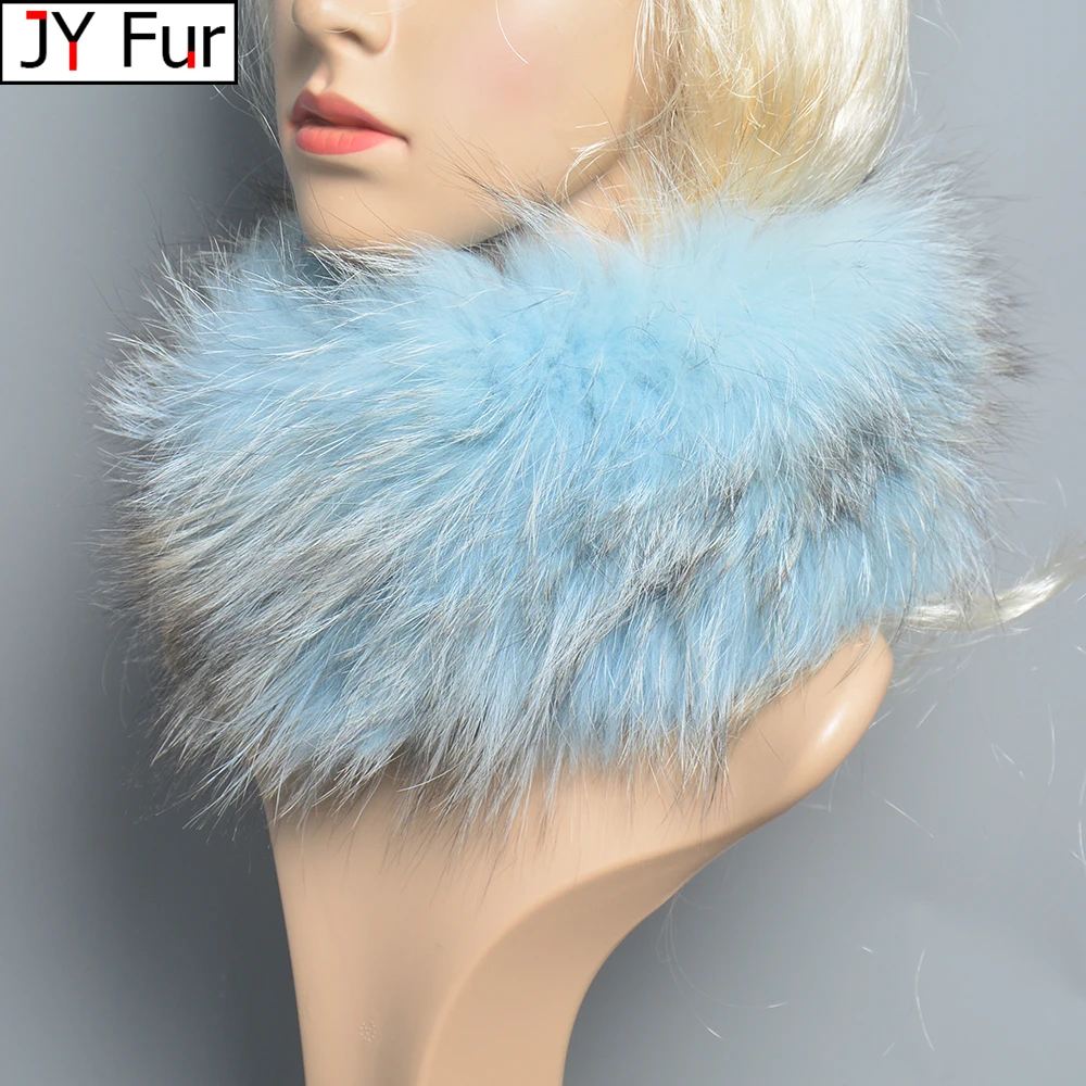 Hot Sale Women Winter Warm Real Fox Fur Scarf Fur Headbands Fox Fur Scarves Luxury Neck Warmer Good Elastic Natural Fur Mufflers