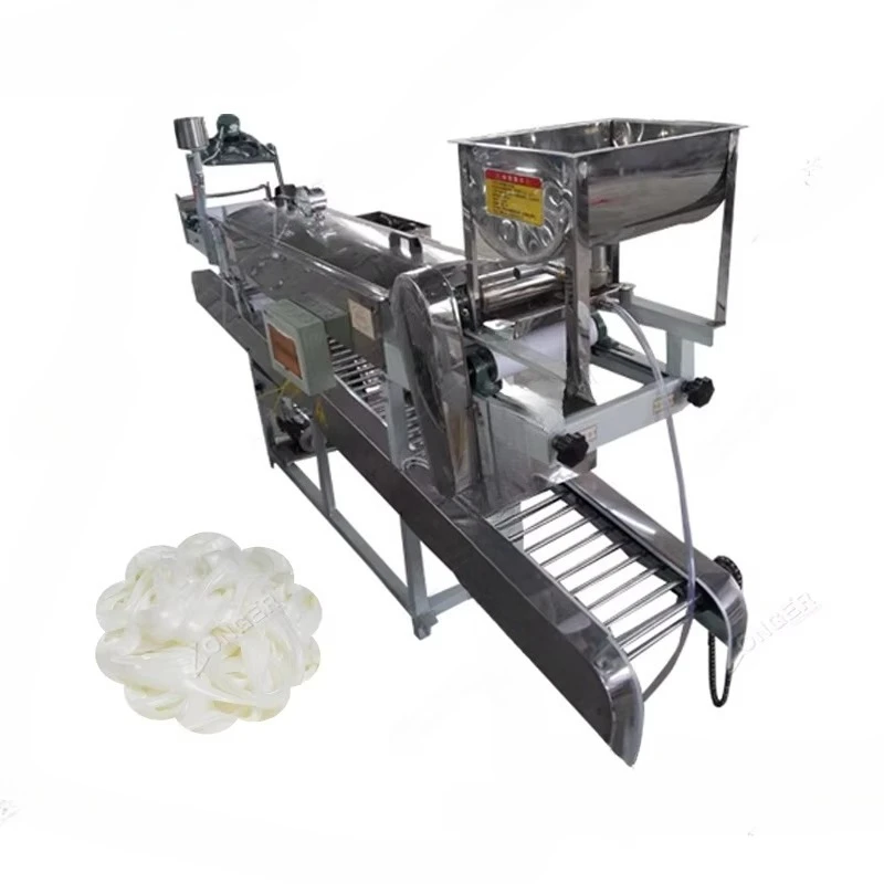 Continuous Steam Rice Noodle Machine Commercial Ho Fun Kway Teow Production Equipment Customized