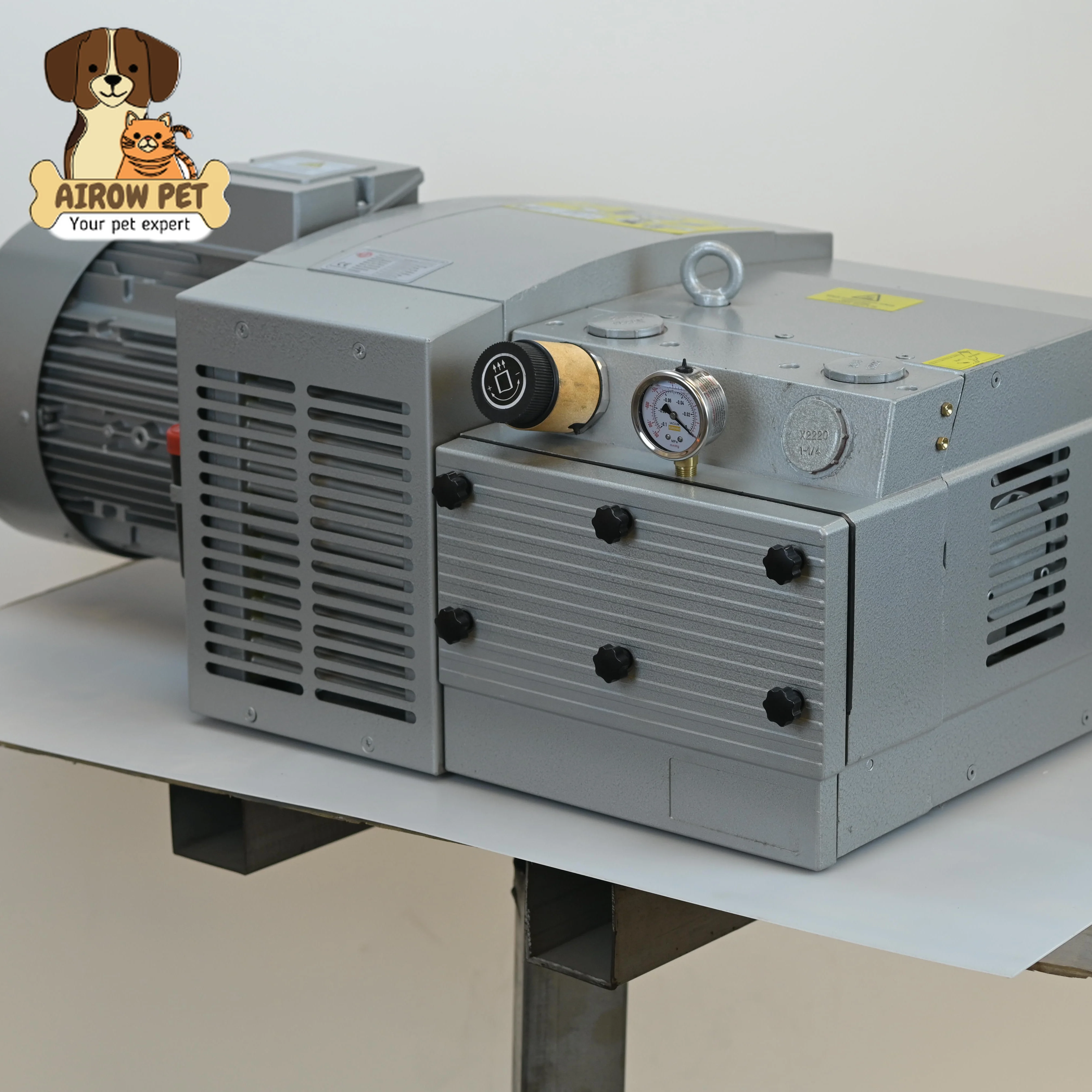 AIROW KVF140 4KW 140m³/h Oil Free Rotary Dry Vane Vacuum Pump for CNC Router Worktable and Vacuum Packaging