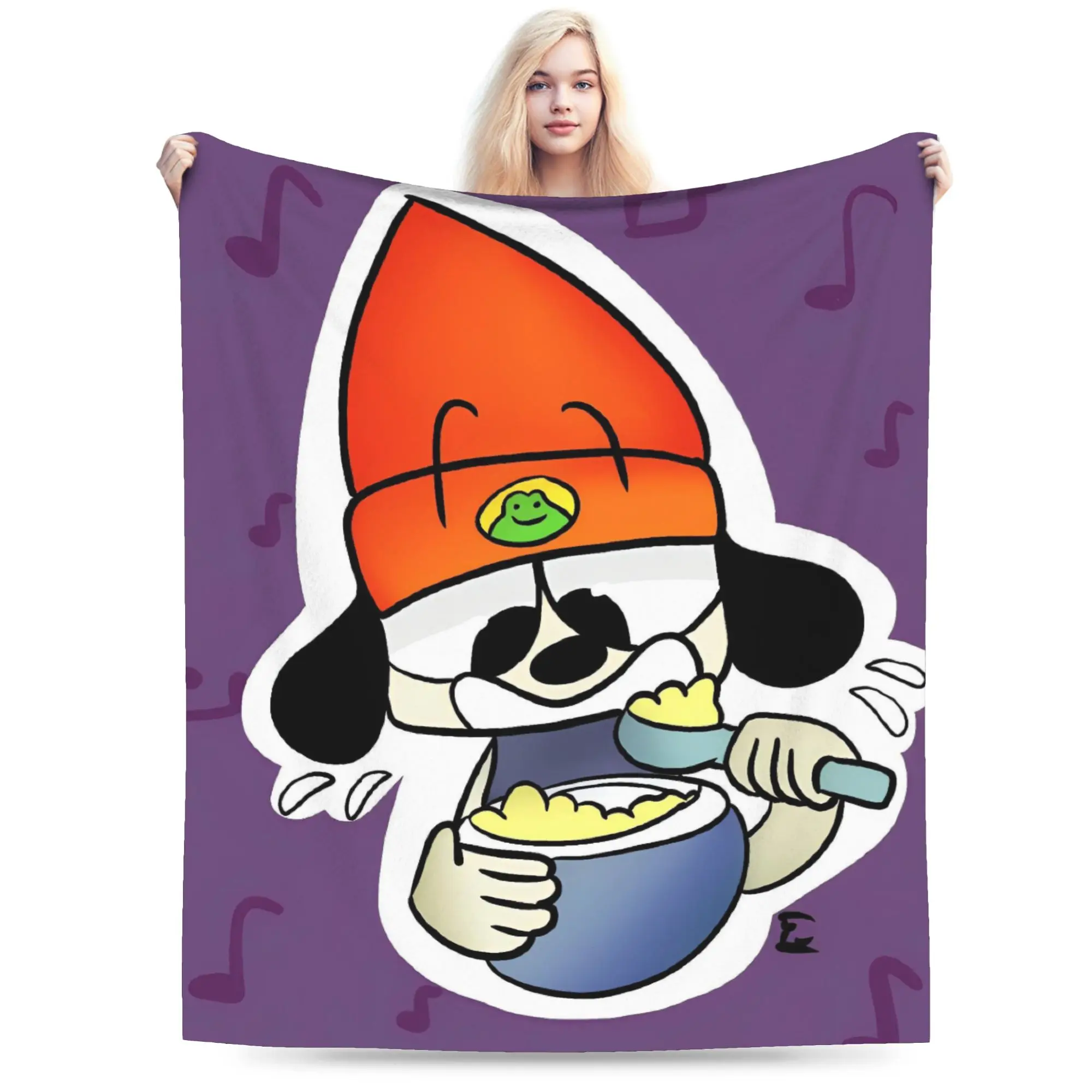 

Parappas The Rappers Blanket Soft Warm Pattern Plush Throw Blanket For Children Couch Bed Flannel Bedspread Bed Cover
