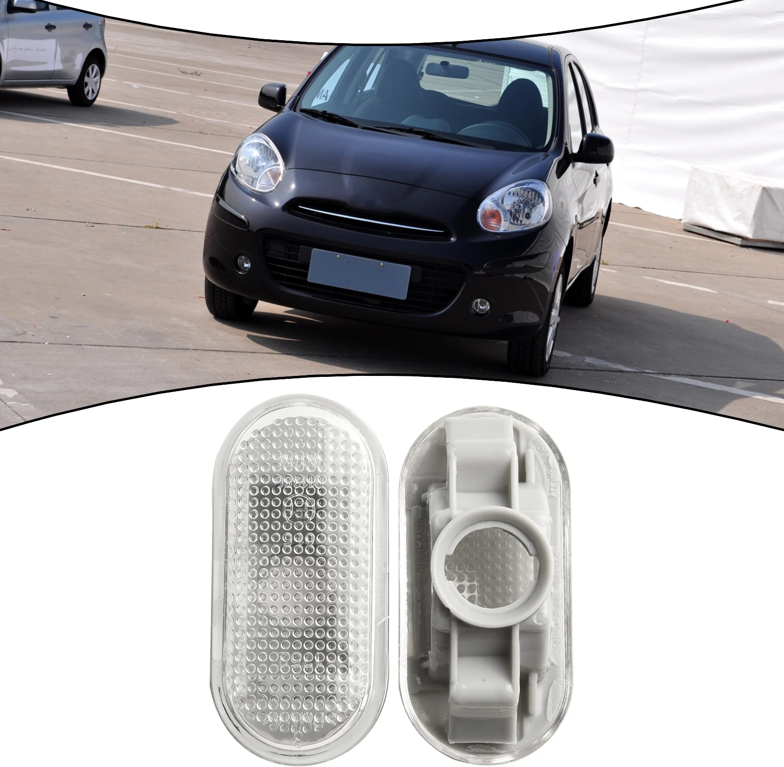 

Car Led Side Marker Indicator Turn Signal Light Lamp Shell Cover 26160-AX00A For Nissan March Micra 2002-10 Atn