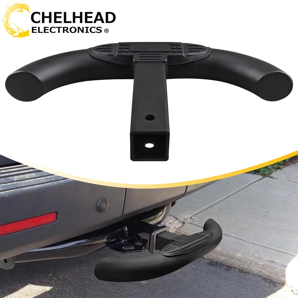 

Towing Hitch Receiver 2 inch Hitches Step Auto Rear Bumper Guard Protector for Trucks Jeep Pickup SUV GMC Chevy Ford Dodge