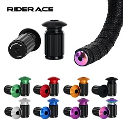 Riderace-マウンテンバイク用のアルミニウム合金ハンドルバー,MTB,マウンテンバイク,ロードサイクリング,ハンドルバーグリップ,キャップ,マルチカラーカバー用