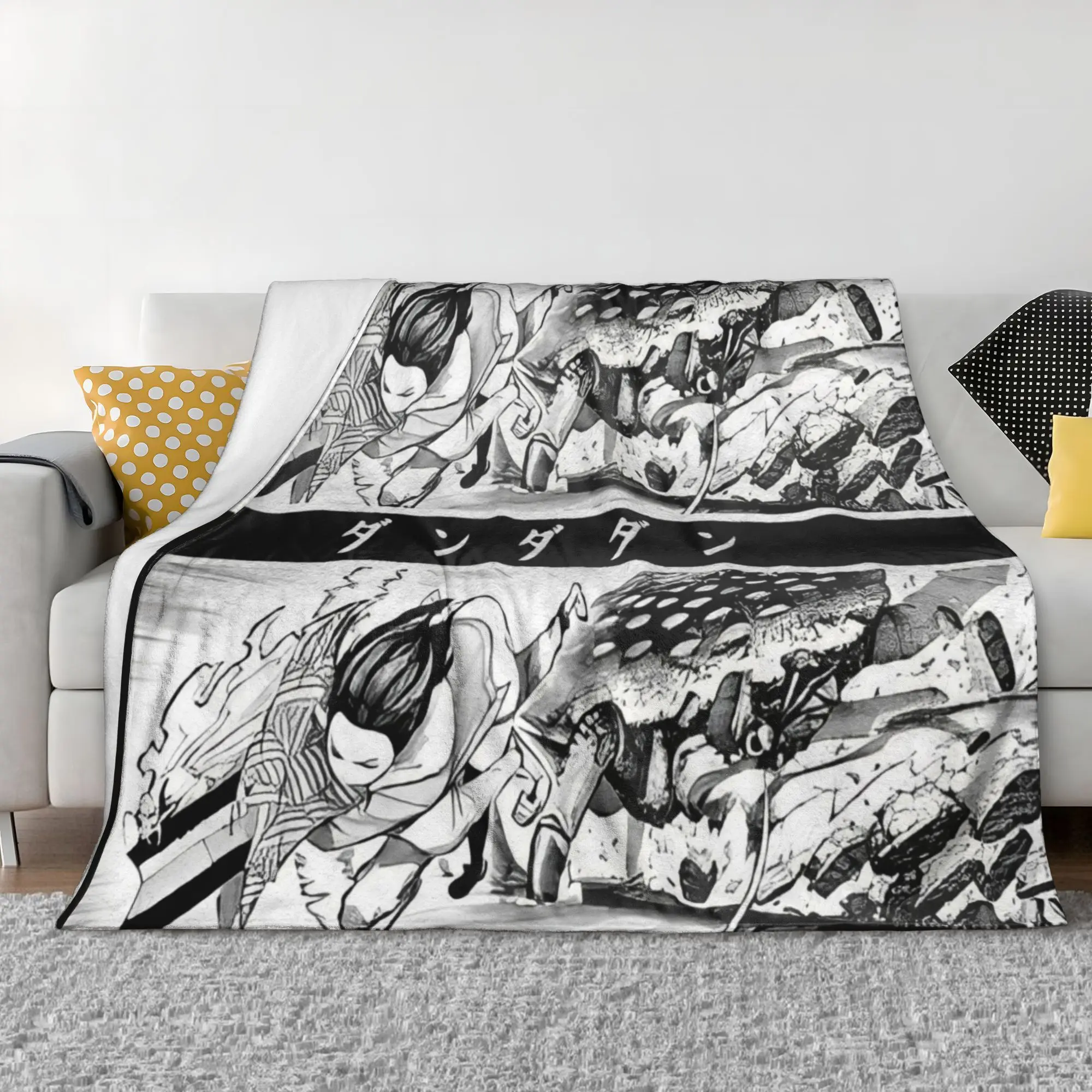

Dandadan в японских одеях, бархатное всесезонное крутое аниме-манга, портативное легкое тонкое одеяло для домашнего дивана, одеяло