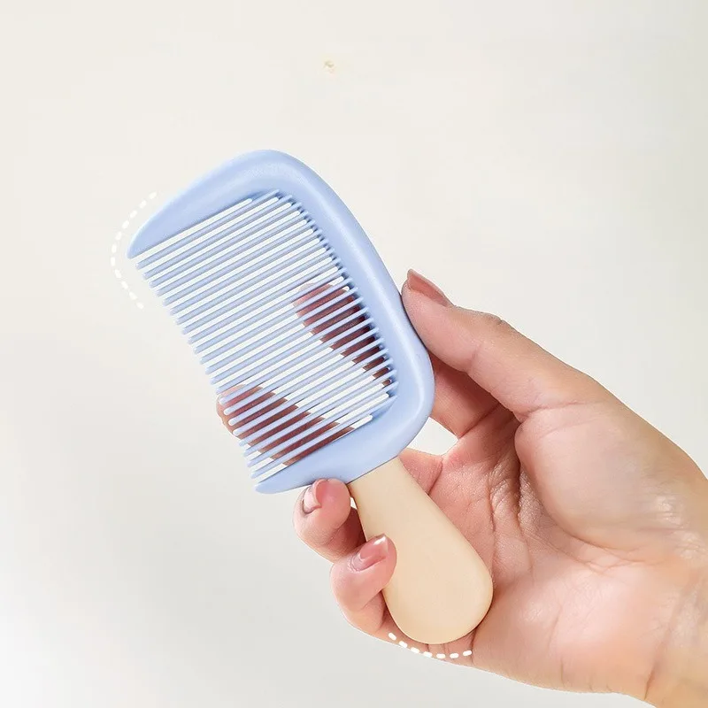 Mini Ice Cream Hair Comb Wide Tooth Detangling Brush Girls Portable Travel Comb for Long Hair Cute Student Hairbrush for Kids,