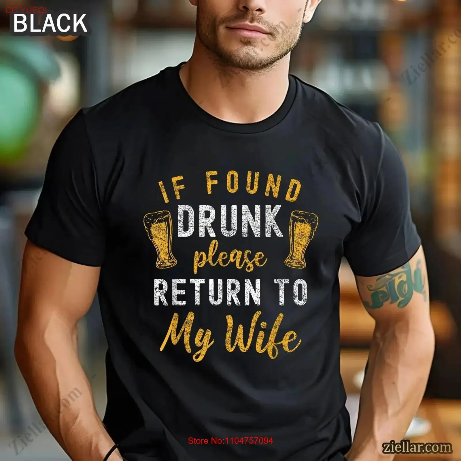 If Found Drunk Return to Wife T Shirt Funny Drinking Partner Humor  vintage Washed Soft Breathable Versatile Casual