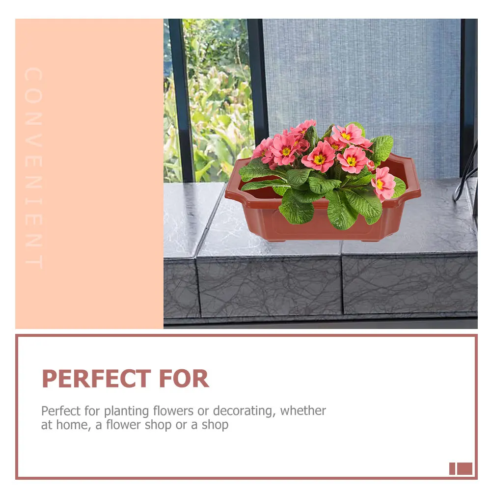 

6pcs Plastic Flower Pot Succulent Bonsai Planting Pots Landscape Flowerpot Durable Compact Size Decoration Plant