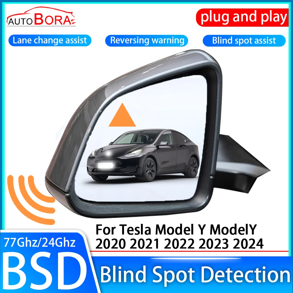 Car Blind Spot Detection System BSD BSA Sensor Drive Rear Mirror Monitoring for Tesla Model Y ModelY 2020 2021 2022 2023 2024