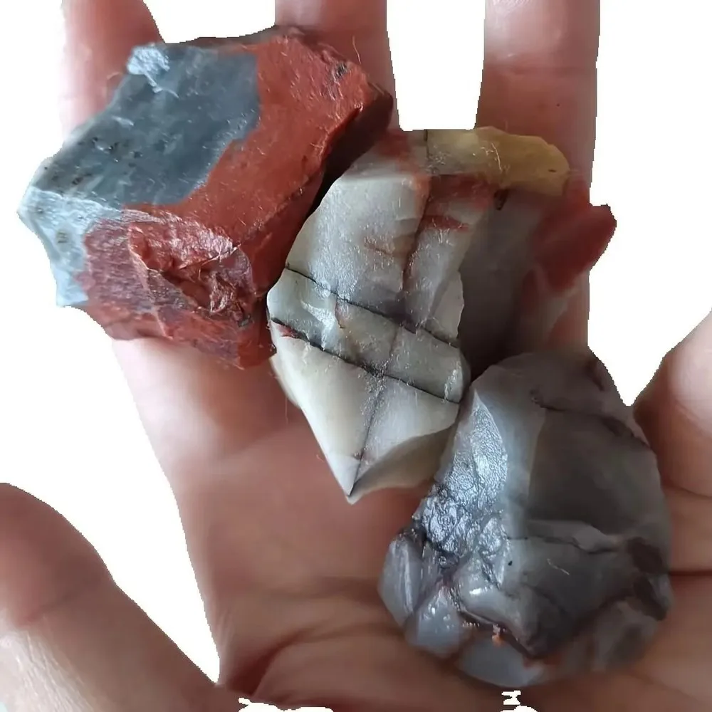 Natural Tri-Color Jade Raw Stone, Crystal Rough Mineral Irregular Rock for Feng Shui Home Decor, Healing Crystal