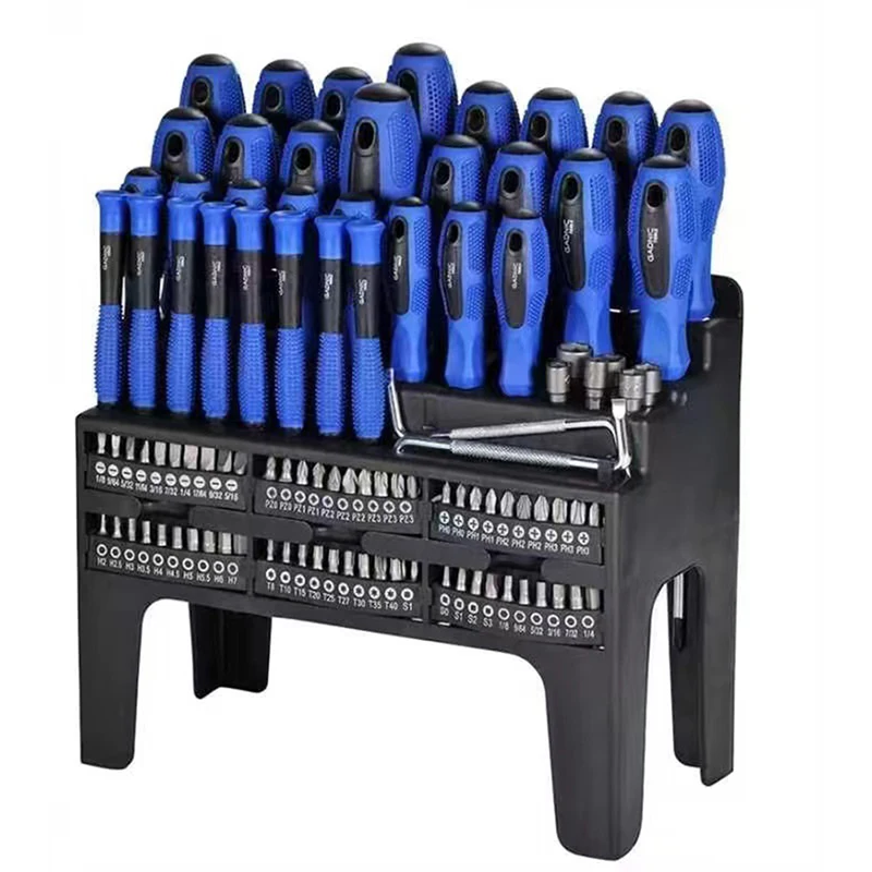 Magnetic Screwdriver Set 100Pcs Precision Screwdriver Set Manual Hand Tool Kits With Storage Rack
