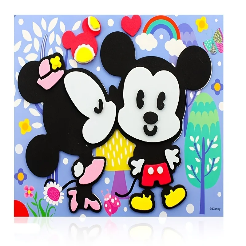 Creative Handmade Kit, Stickers & DIY 3D Cartoon Crafts Featuring Disney Princesses, Mickey Mouse, Buzz Lightyear,