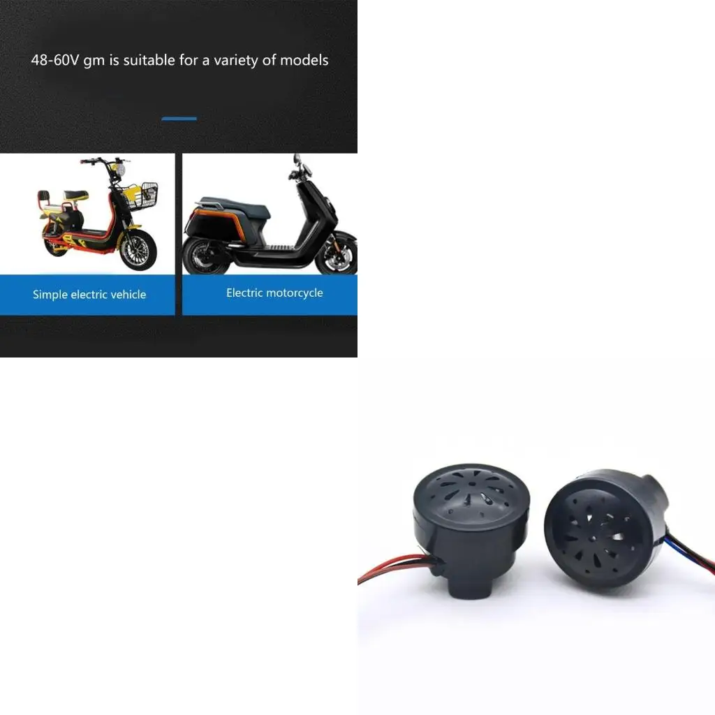 

2 в 1 звуковой сигнал для велосипеда, внедорожника, электрический звуковой сигнал, светодиодный, 48/60 В, универсальный звуковой