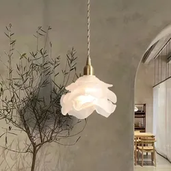 Nordic Rose Pendant Light Lustre Copper LED Ceiling Lights For Living Room Bedroom Dining Room Home Decor Wall Lamp Hanging Lamp