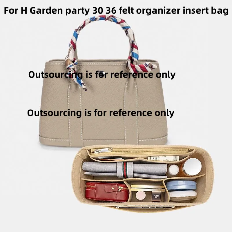 Insert Organizer for Garden Party 30 36 Bag Women\'s Purse Felt Cloth Liner Large Capacity Storage Bag Makeup Cosmetic Bag