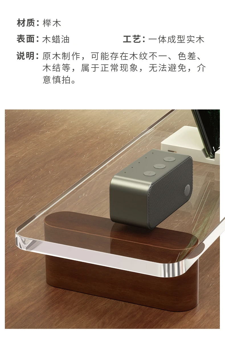 Clear Acrylic Monitor Stand Riser for Computer Office Desk Organizer Shelf Laptop Screen Holder Desktop Workstation Accessories