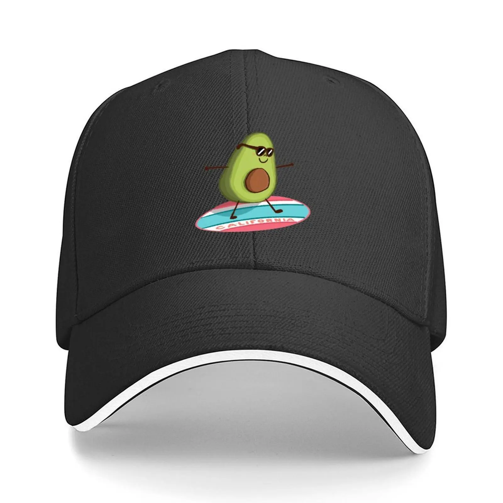 

California Avocado Surfing Baseball Cap Rugby Military Tactical Cap Horse Hat hats for men For Girls Men's