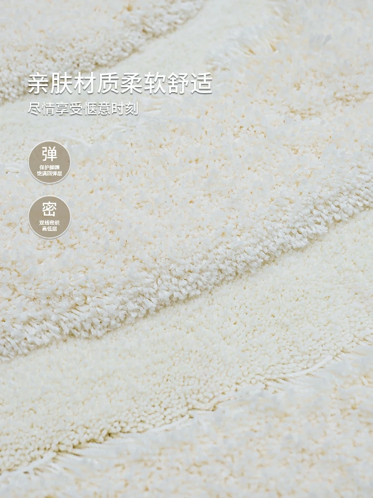 Round Carpet Living Room Cream Style White Cloakroom Decor Rug Soft Fluffy Decor Area Rug Bedside Soft Decor Carpets Study Floor