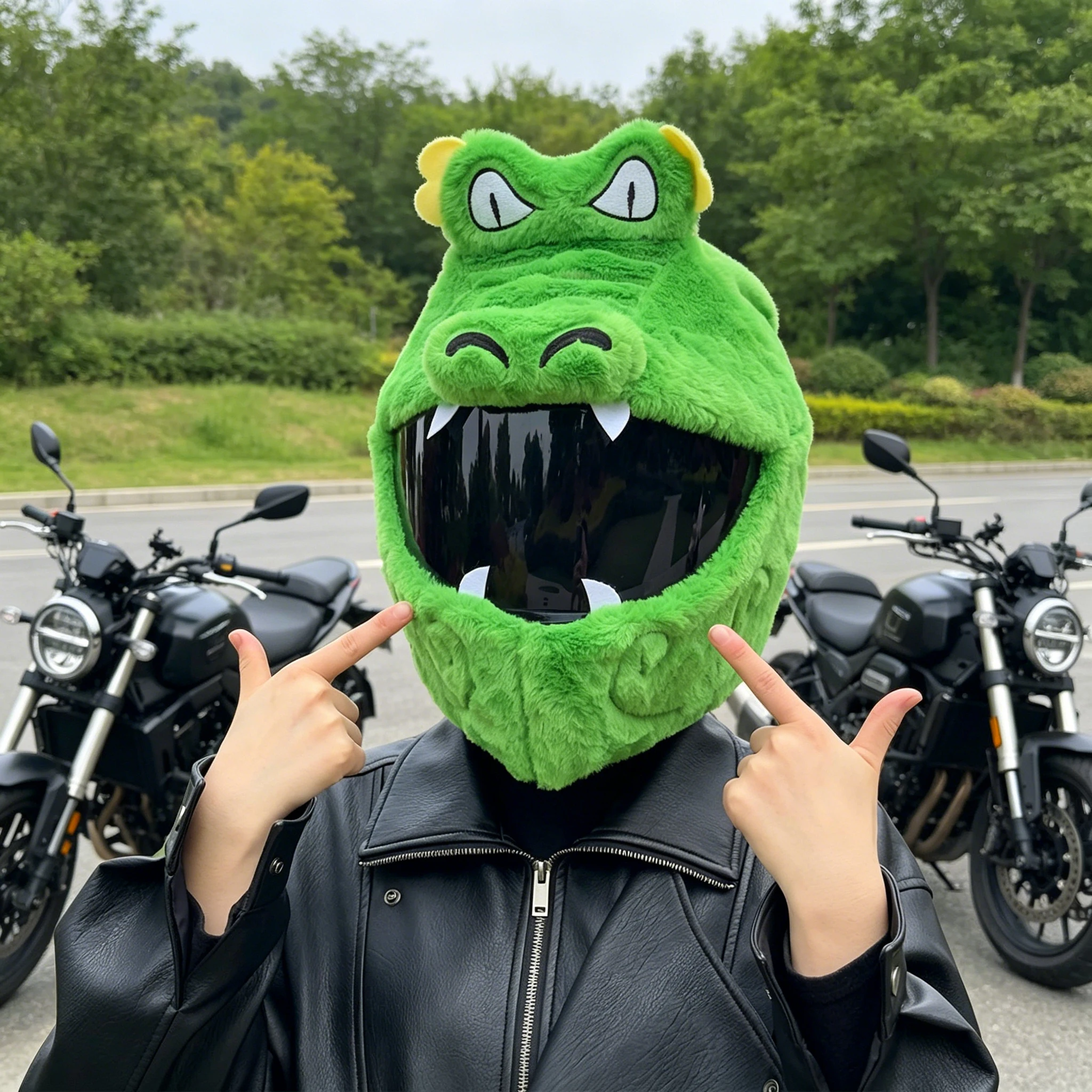 crazy full face motorcycle helmets Helmet | Black, White, Doodle comfortable fit for commutes and longer road rides Motorcycle Helmet Cover Panda Funny