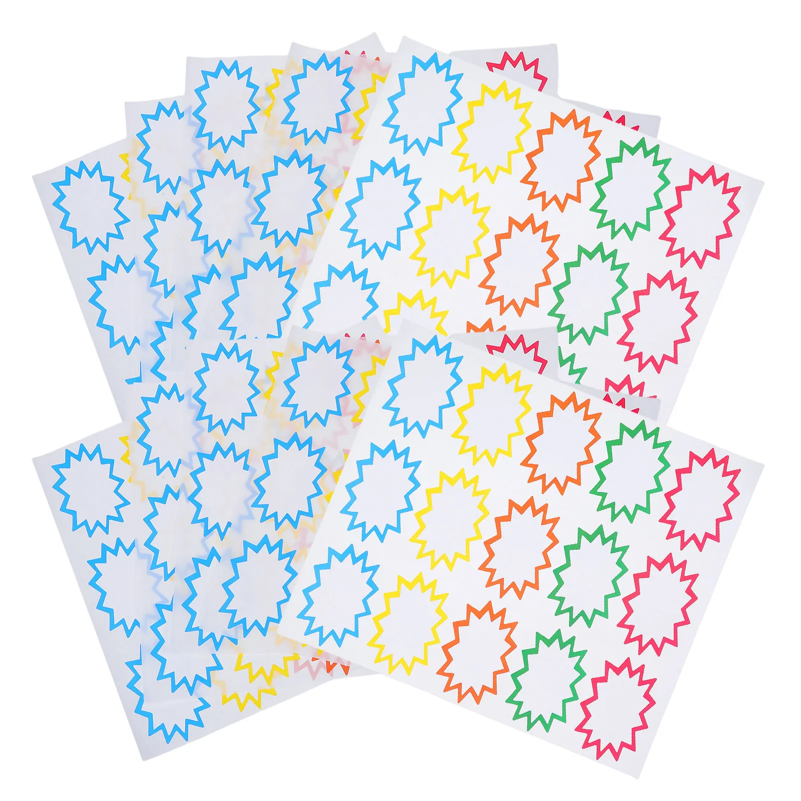 

15 шт. этикеток-стикеров для ценников с возможностью ручной надписи, в стиле Burst, для вывесок, розничной торговли, демонстрации товаров, быстрое обновление