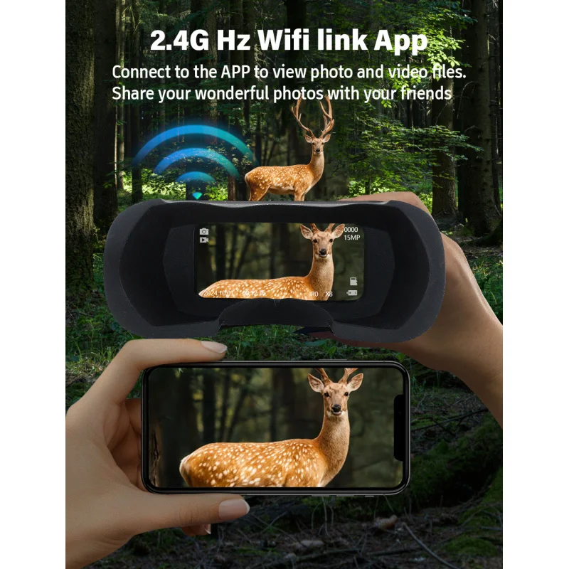 New outdoor high-definition photo and video portable head-mounted infrared night vision binoculars digital telescopeFull color