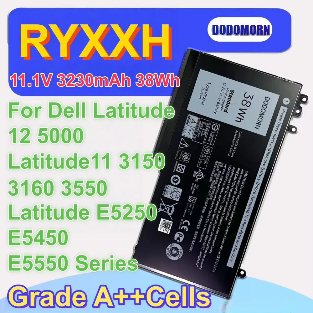 High Quality RYXXH Laptop Battery For Dell Latitude E5250 E5270 E5450 E5470 E5550 3150 3160 9P4D2 5TFCY VVXTW VY9ND R5MD0 YD8XC