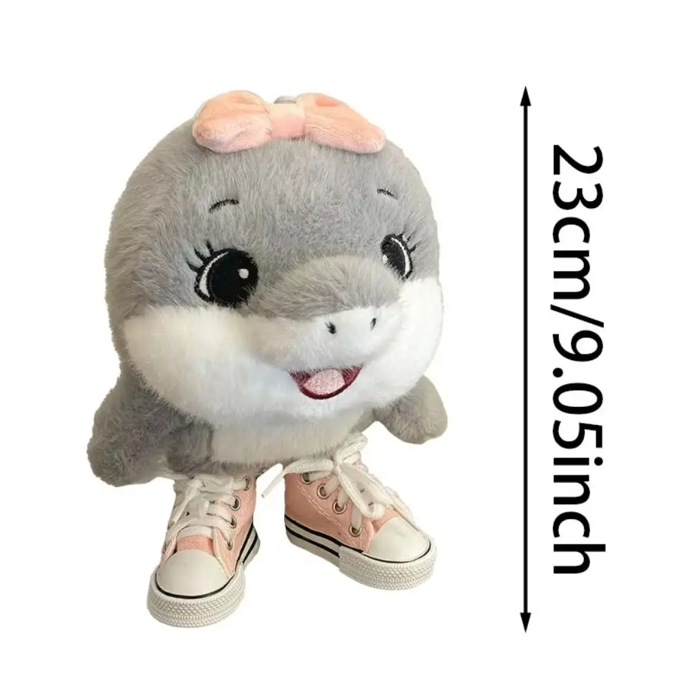 Tralalero Tralala Tung Tung Sahur محشوة يرتدي الأحذية لطيف أنيمي القرش أفخم دمية 23 سنتيمتر الكرتون الإيطالية Brainrot بلوشي #6