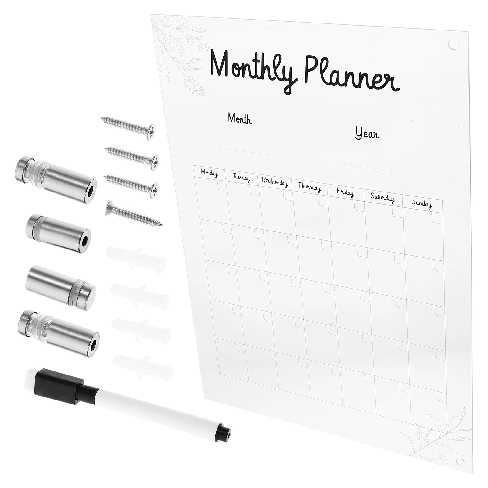 

1 set 1 Set Acrylic Memo Erasable Hanging Message For Home Office Cafe Wall Decor Planning Board Door Sign Hanging Board