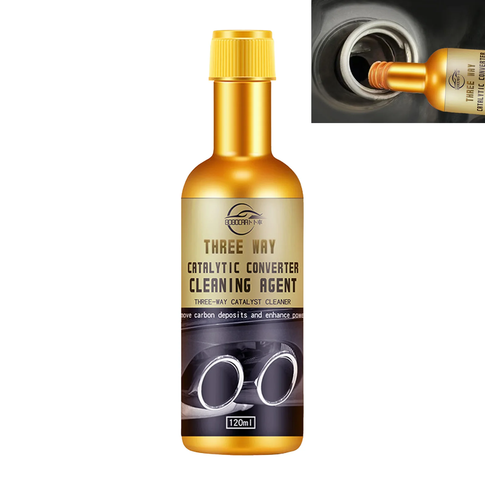 Hybrid Catalytic Converter Cleaner 120ML Professional Deep Cleaning Agent Exhaust Gas Catalytic Carbon Removal